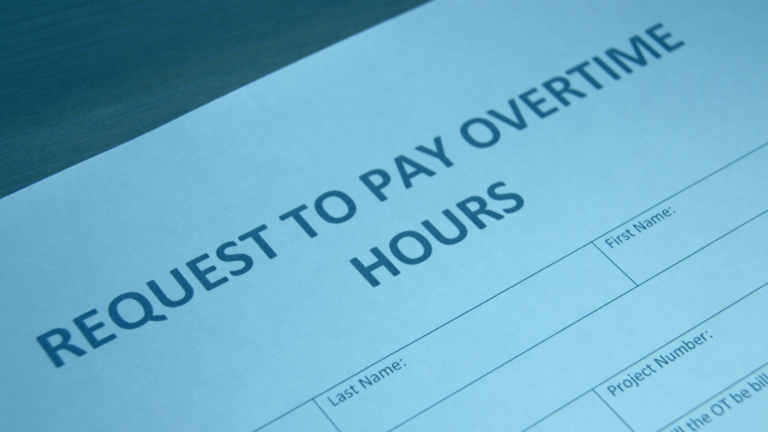 Documentation requesting overtime compensation